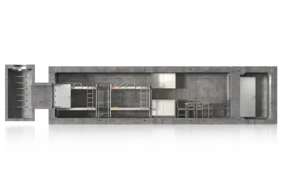 Modular Shelter_L_wiz_PP_B2_przekroj bok A2